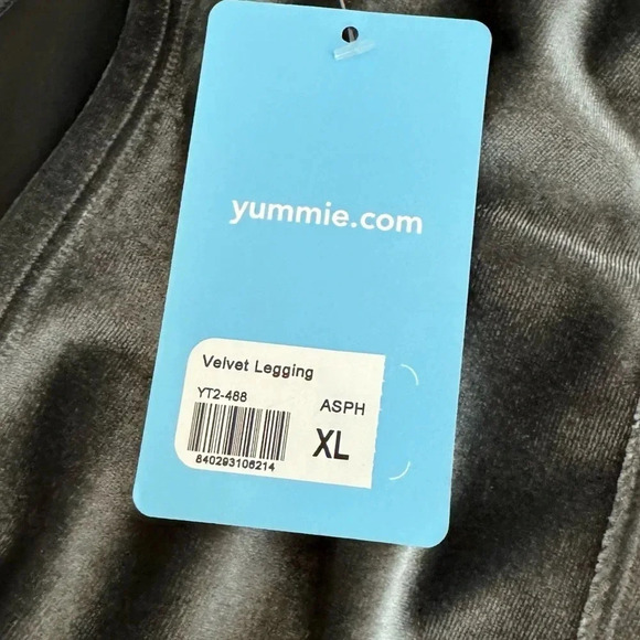 Yummie Velvet Shaping Leggings Size XL Asphalt Rear Lifting High Waist - Picture 9 of 10